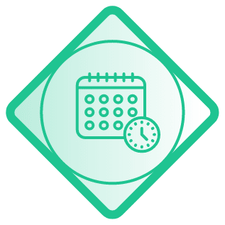 calendar and time clock logo